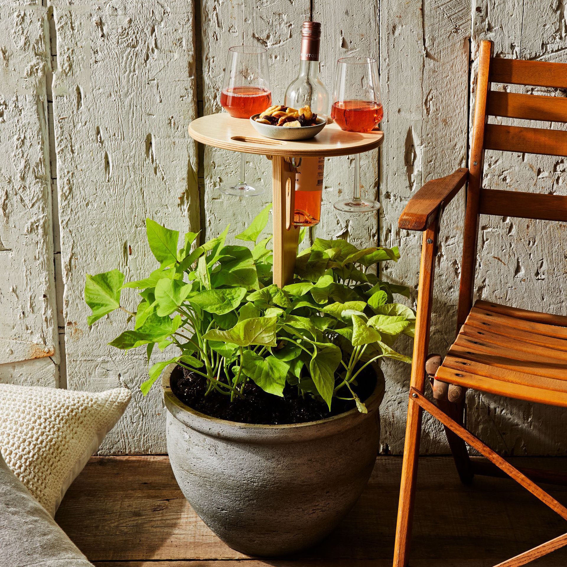 Wooden Outdoor Folding Wine Table