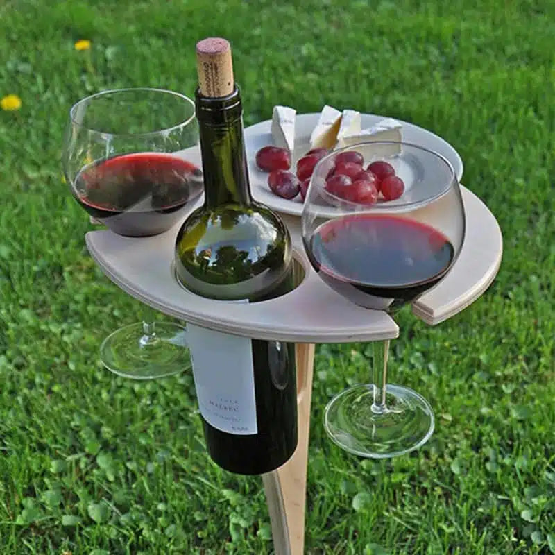 Wooden Outdoor Folding Wine Table